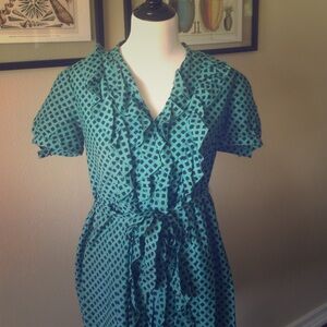 COPY - Super cute shirt dress with ruffles and tie belt